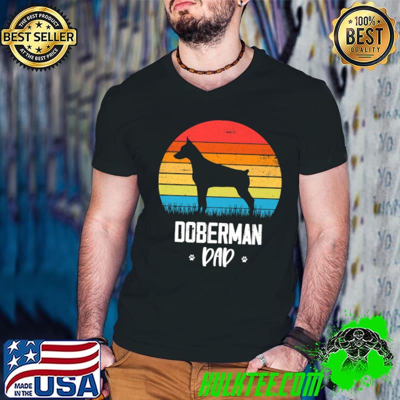 Doberman Dad Vintage Paw Dog T-Shirt Doberman Dad Vintage Paw Dog T-Shirt