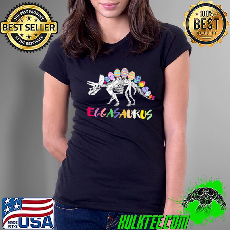 Eggasaurus Stegosaurus Egg Dinosaur Happy Easter Day T-Shirt