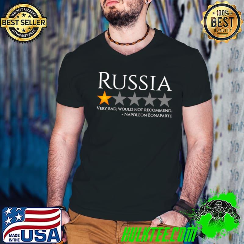 French History Russia Recommend One Star Napoleon Bonaparte Russian Campaign T-Shirt