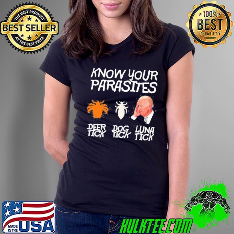 Funny antI Joe Biden know your parasites lunatick sarcasm classic shirt