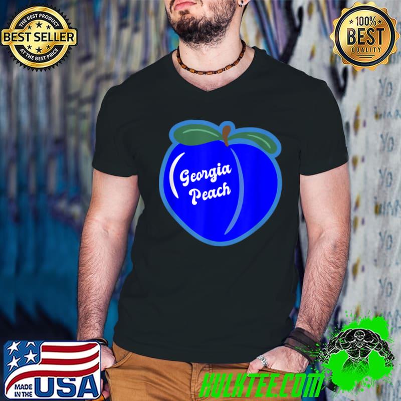 Georgia Fruit Peach Blue Food Novelty Political Flip T-Shirt