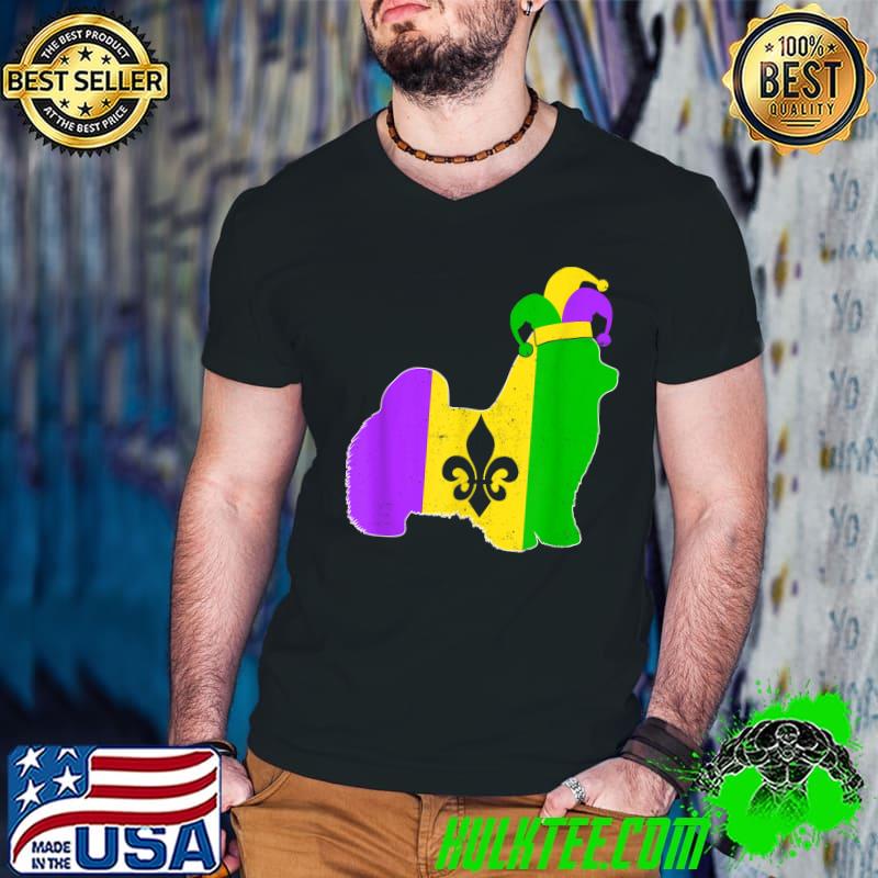 Maltese Dog Mardi Gras Carnivals Puppy Jester T-Shirt