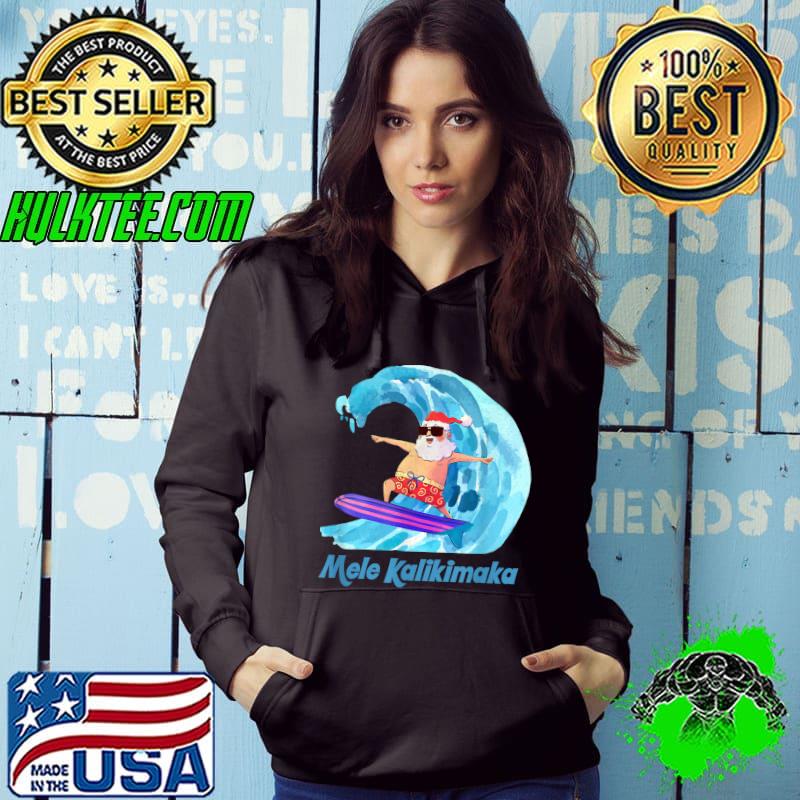 Mele Kalikimaka Hawaiian Surfing Wave Santa With Sunglasses Christmas T-Shirt Hoodie Mele Kalikimaka Hawaiian Surfing Wave Santa With Sunglasses Christmas T-Shirt Hoodie