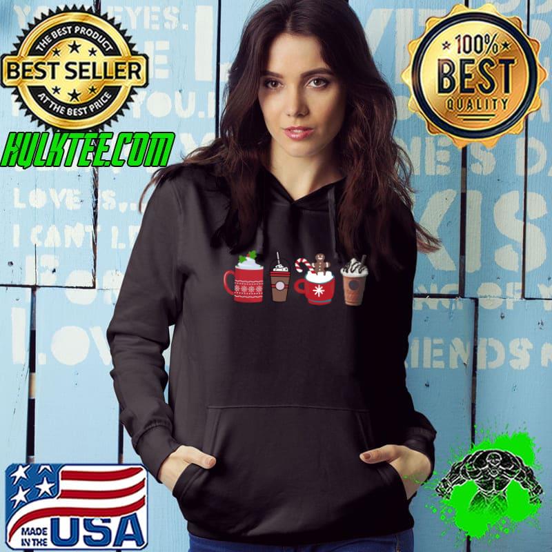 Merry And Bright Christmas Ice Cream Coffee Graphic Xmas T-Shirt Hoodie Merry And Bright Christmas Ice Cream Coffee Graphic Xmas T-Shirt Hoodie