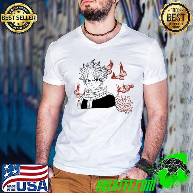 Natsu butterflies fairy tail classic shirt