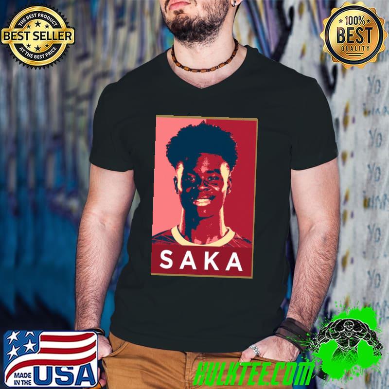 Portrait soccer bukayo saka artwork classic shirt