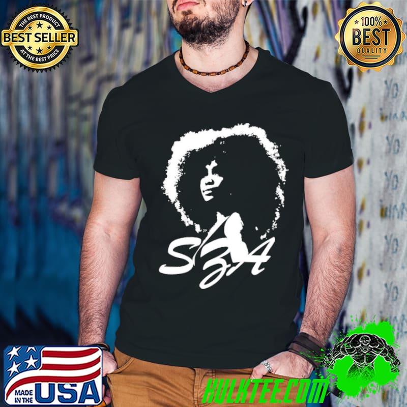 Rapper sza portrait black white graphic classic shirt