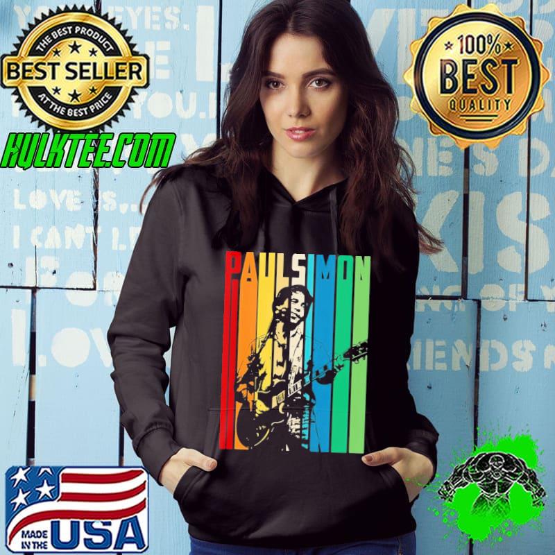 Retro colored Paul simon playing guitar design s Hoodie Retro colored Paul simon playing guitar design s Hoodie