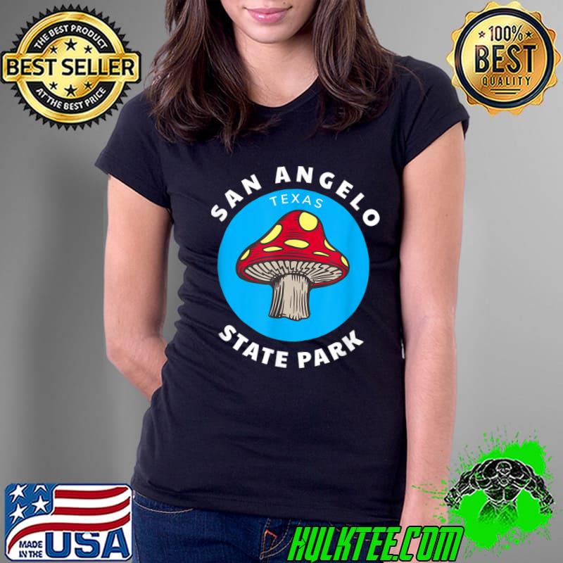 San Angelo TX State Park Texas Mushroom Vacation Souvenir T-Shirt Ladies Tee San Angelo TX State Park Texas Mushroom Vacation Souvenir T-Shirt Ladies Tee