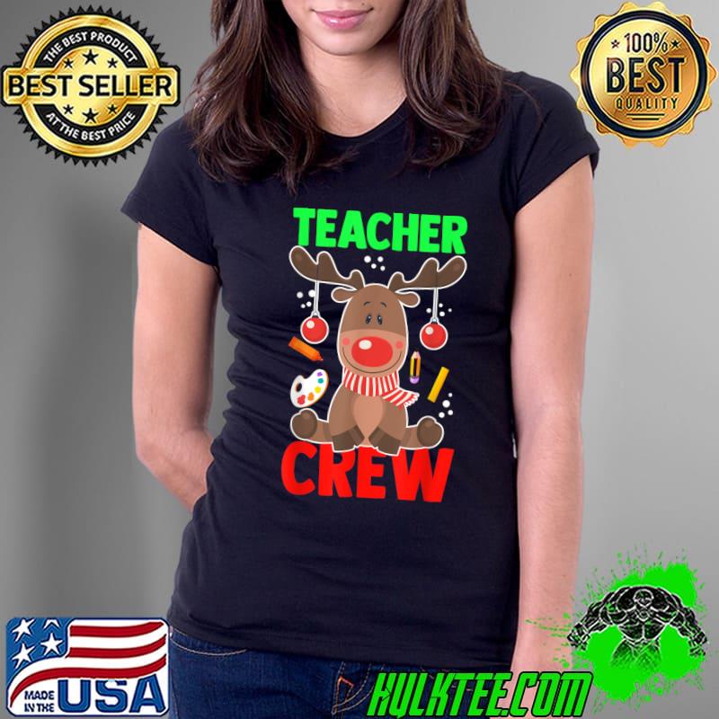 Teacher Crew Official Team Outfit Christmas Teacher T-Shirt