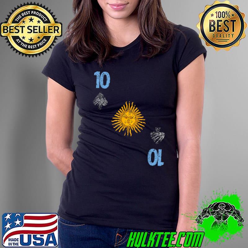 Ten Of Spades Vintage Scratched For Argentinian Poker Champion T-Shirt Ladies Tee Ten Of Spades Vintage Scratched For Argentinian Poker Champion T-Shirt Ladies Tee