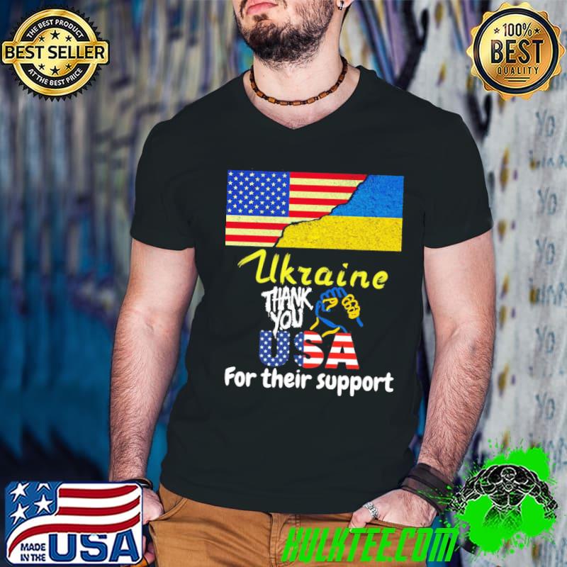 Thank you usa for their support I stand with Ukraine Ukraine flag shirt