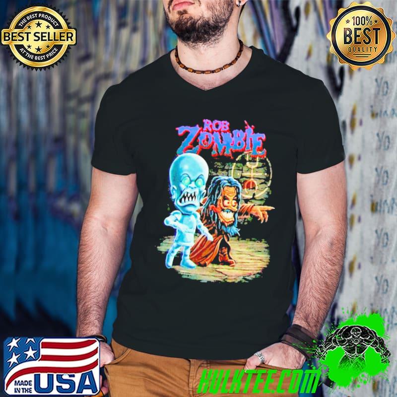 The parody of rob zombie retro art graphic shirt