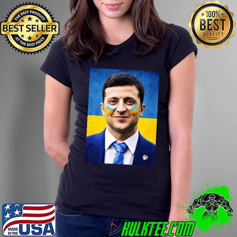 Ukraine flag ukrainian president zelensky hero grunge design s Ladies Tee Ukraine flag ukrainian president zelensky hero grunge design s Ladies Tee