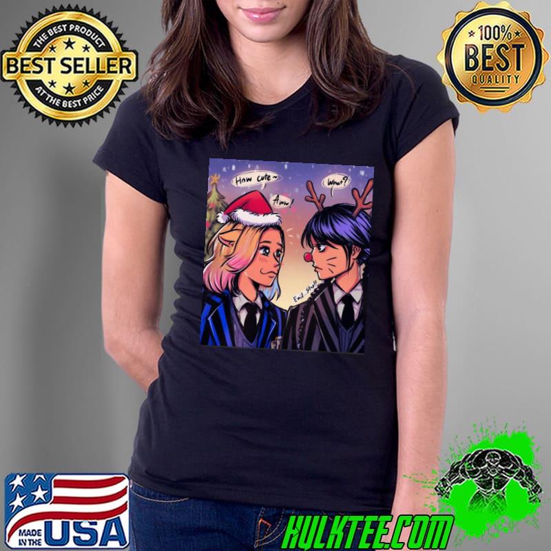Wednesday christmas fanart enid and wednesday classic s Ladies Tee Wednesday christmas fanart enid and wednesday classic s Ladies Tee