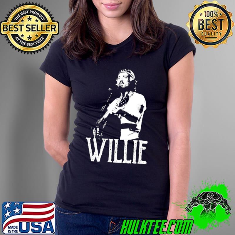 White the stencil willie nelson classic s Ladies Tee White the stencil willie nelson classic s Ladies Tee