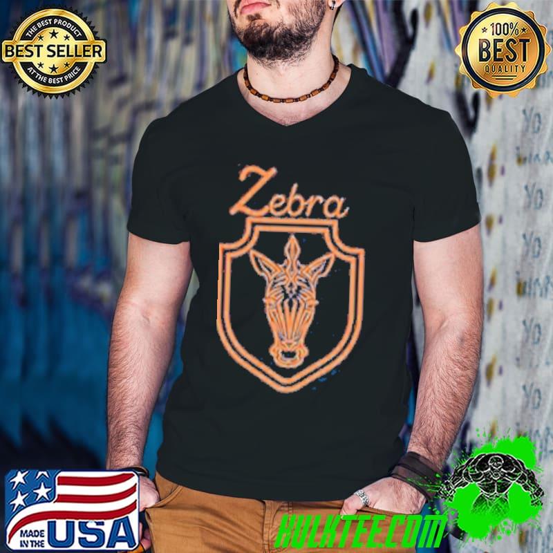 Zebra gamer orange logo shirt