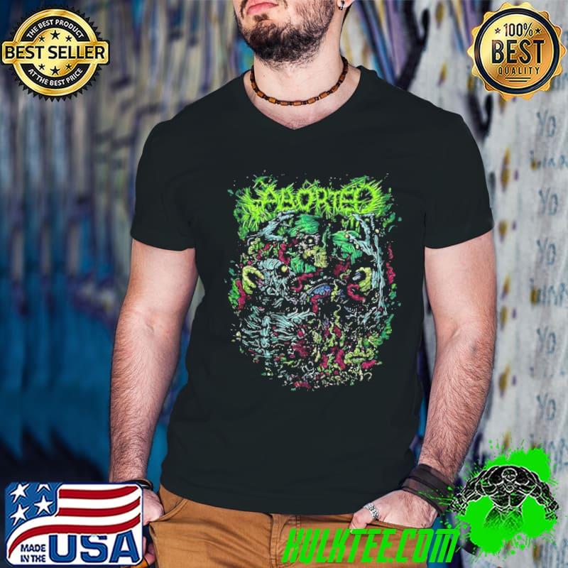 Zombie monster art aborted death metal band retro art trending classic shirt