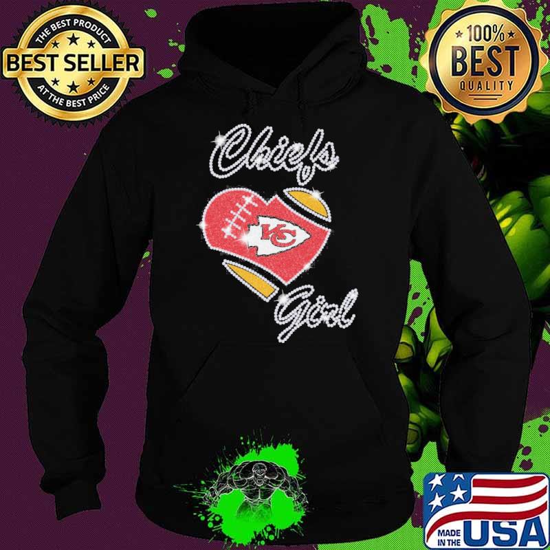 Kansas Chiefs girl love heart s Hoodie Kansas Chiefs girl love heart s Hoodie