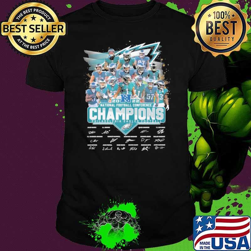 2022 national football conference champions Philadelphia Eagles football signatures shirt