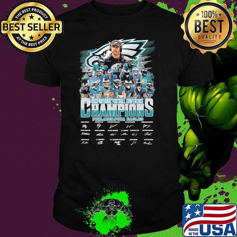 2023 national football conference champions Philadelphia Eagles signatures shirt