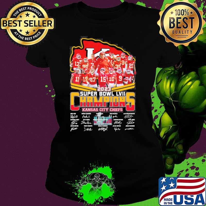 2023 super bowl LVII Champions Kansas city Chiefs signatures s Ladies tee 2023 super bowl LVII Champions Kansas city Chiefs signatures s Ladies tee