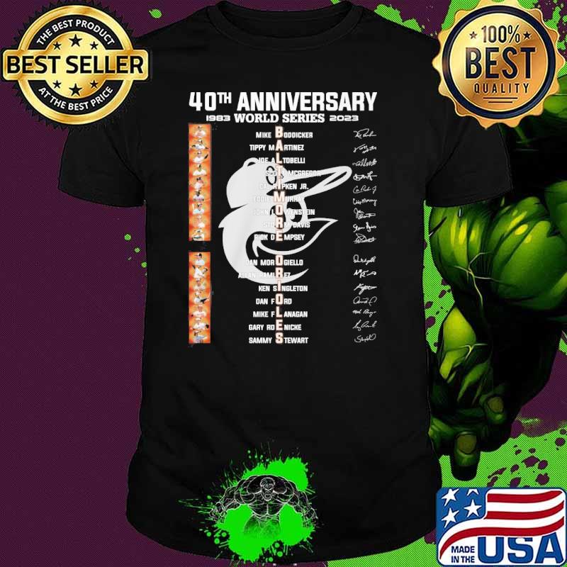 40th anniversary 1983 world series 2023 Baltimore Orioles signatures shirt
