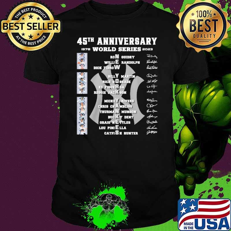 45th anniversary 1978 world series 2023 New york Yankees signatures shirt