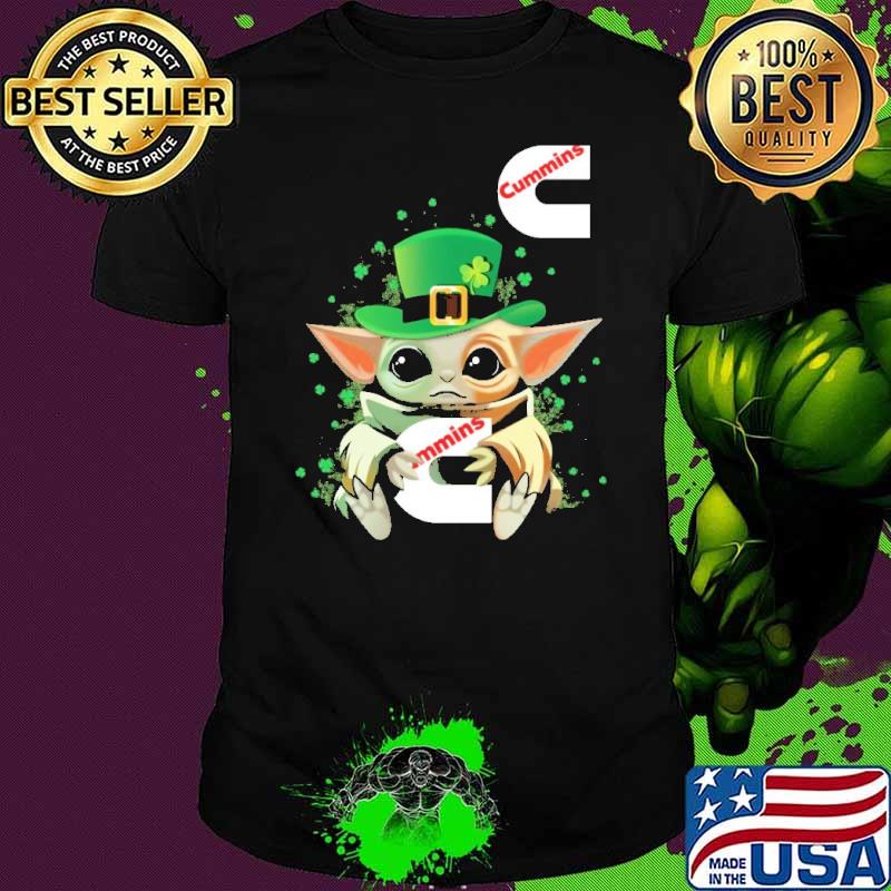 Baby Yoda hug Cummins St.Patrick's day shirt
