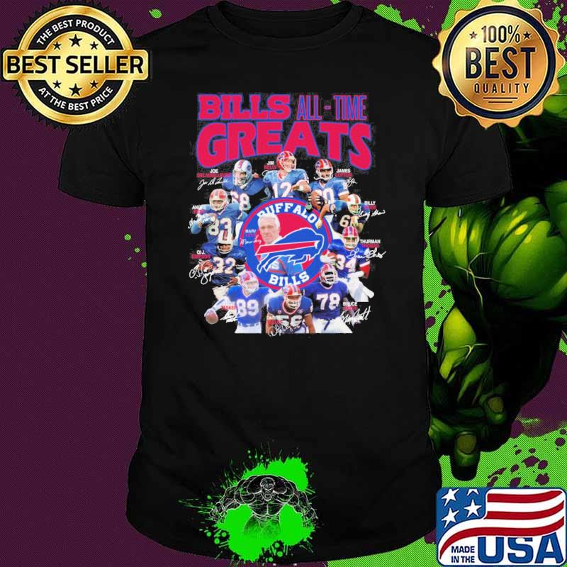 Bills all time greats signatures sport shirt