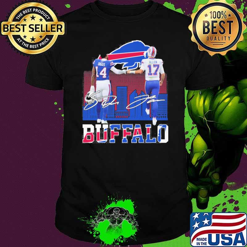 Bills Buffalo Diggs and Allen signatures sport shirt