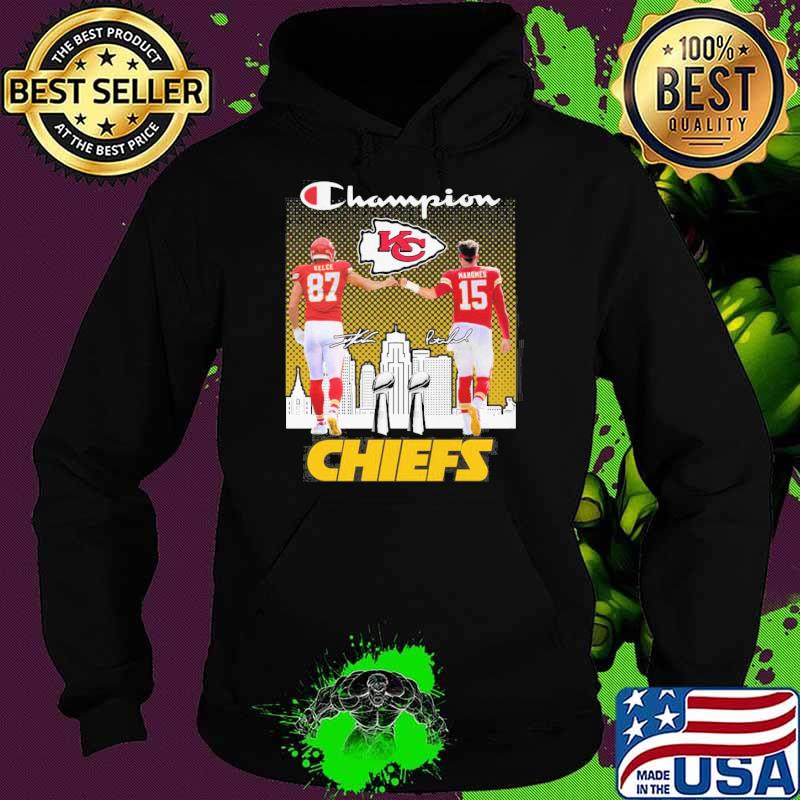 Champion Kansas city Chiefs Kelce Mahomes signatures s Hoodie Champion Kansas city Chiefs Kelce Mahomes signatures s Hoodie