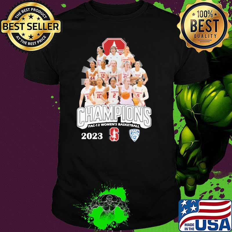 Champions Pac-12 women's basketball 2023 Stanford shirt
