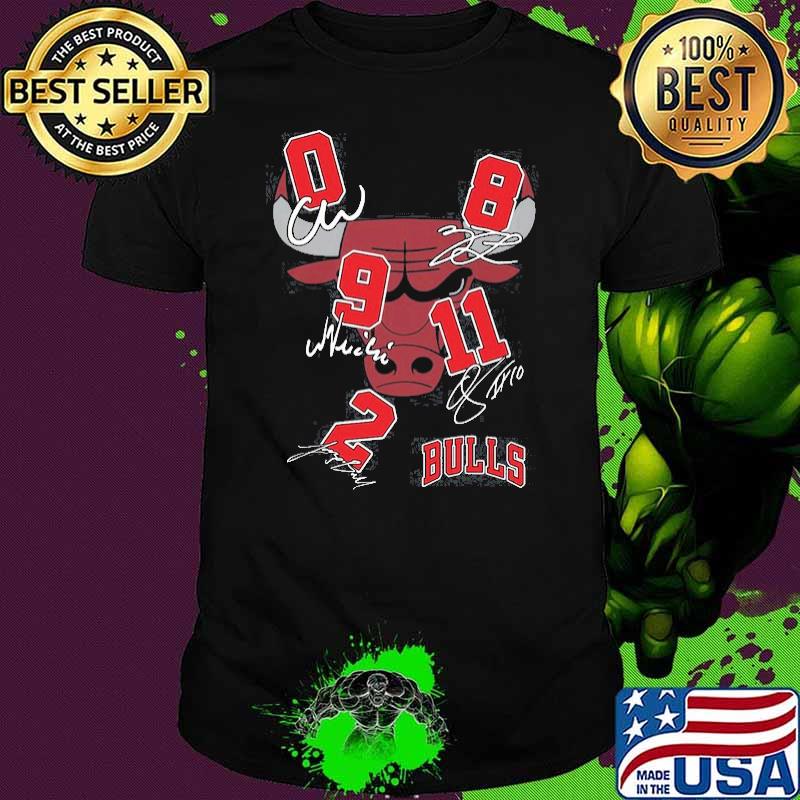 Chicago Bulls 0 9 2 11 8 signatures shirt