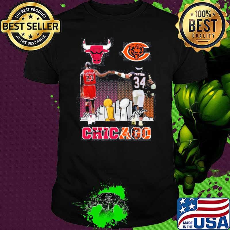 Chicago Bulls and Chicago Bears Jordan Payton signatures shirt