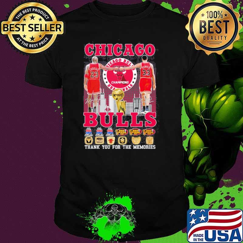 Chicago Bulls champions NBA Finals thank you for the memories signatures shirt