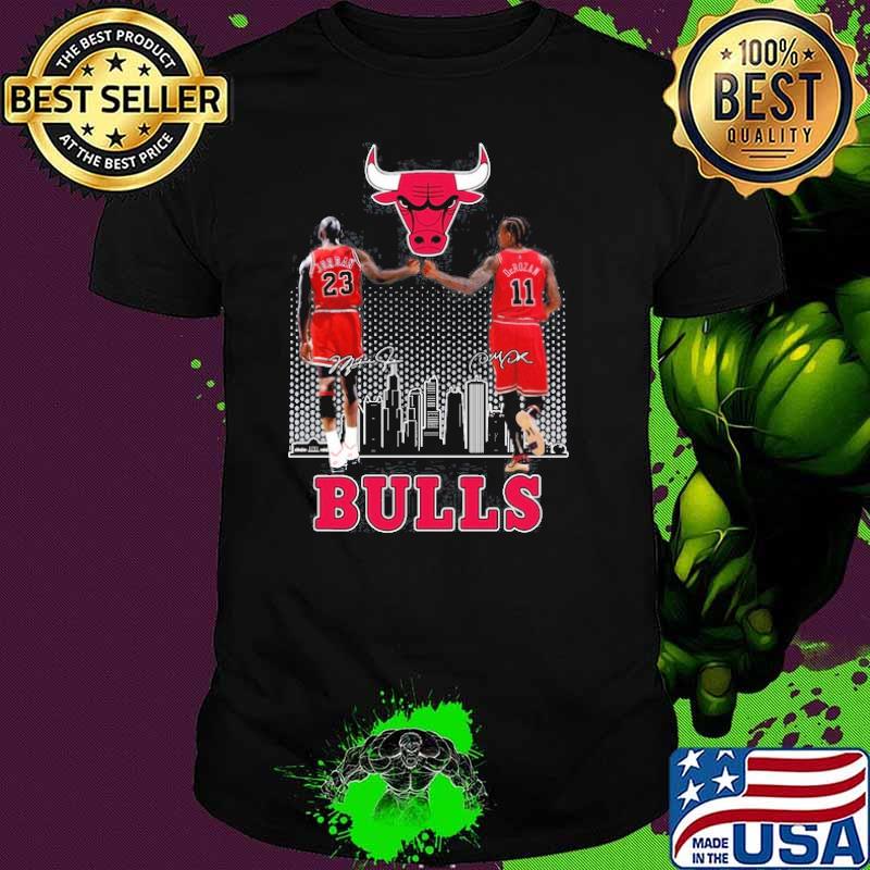 Chicago Bulls Jordan and DcRozan signatures shirt