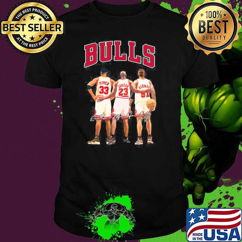Chicago Bulls Pippen Jordan Rodma signatures shirt