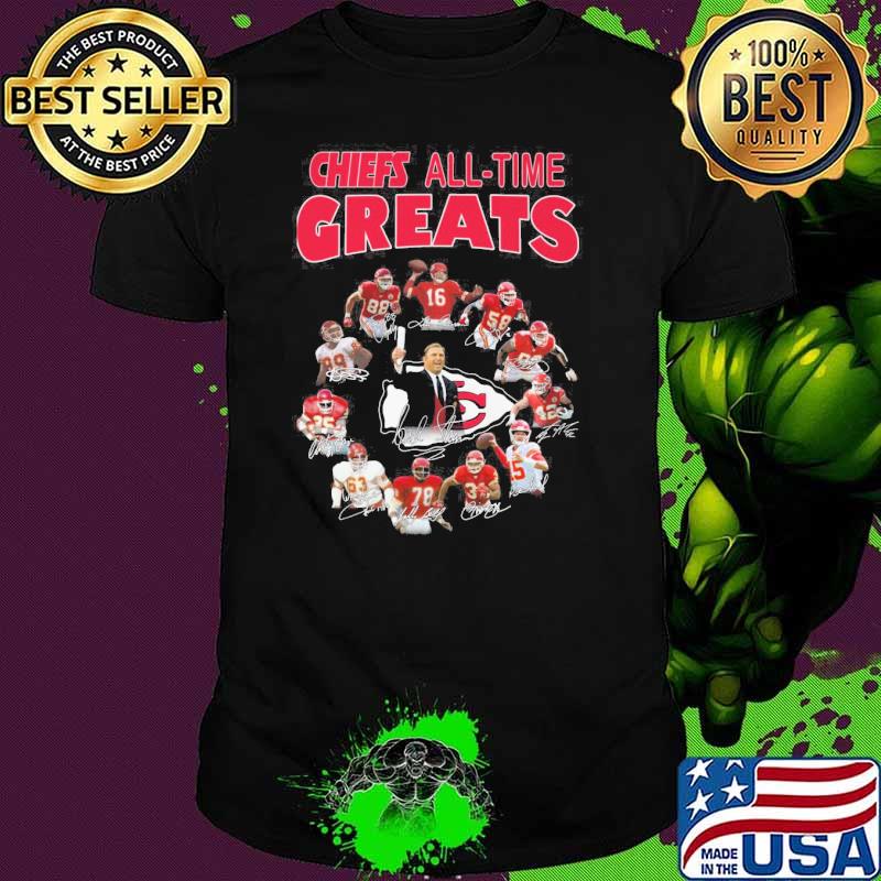 Chiefs all time greats football signatures shirt