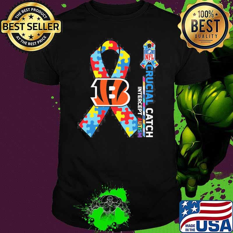 Cincinnati Bengals Crucial catch intercept Autism NFL shirt
