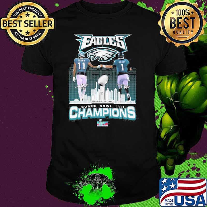 Eagles super bowl LVII champions signatures shirt
