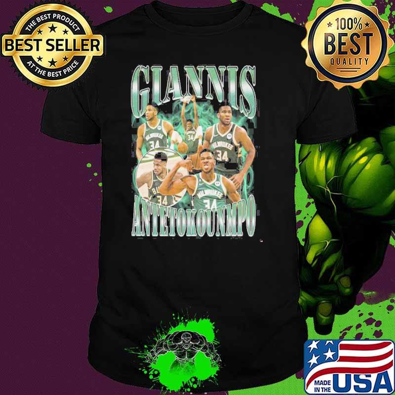 Giannis Antetokounmpo Bootleg Milwaukee Bucks 34 shirt