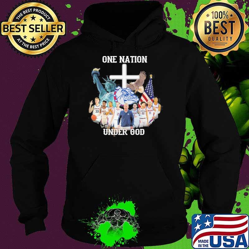 Gonzaga University Mascot Mat one nation under god America flag s Hoodie Gonzaga University Mascot Mat one nation under god America flag s Hoodie