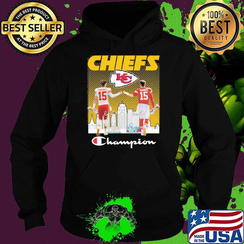 Kansas city Chiefs champion Mahomes 15 LVII super bowl signatures s Hoodie Kansas city Chiefs champion Mahomes 15 LVII super bowl signatures s Hoodie