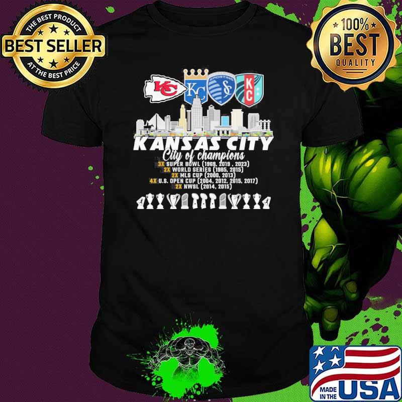 Kansas city Chiefs city of champions super bowl world series Sproting shirt