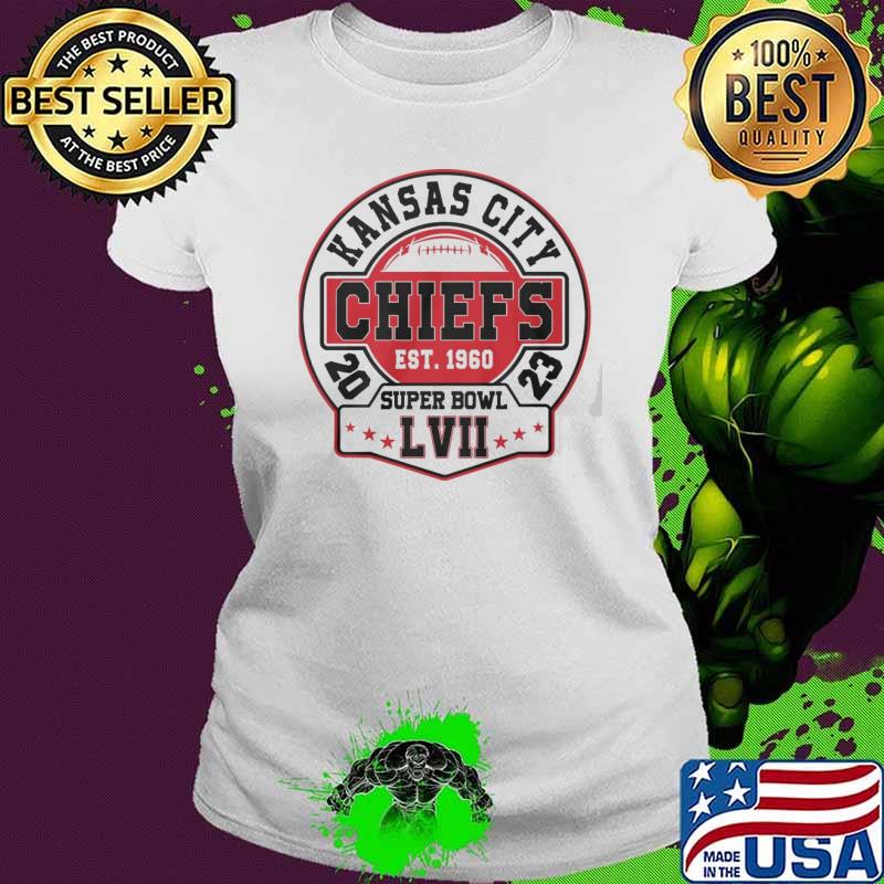 Kansas city Chiefs est.1960 super bowl LVII 2023 s Ladies tee Kansas city Chiefs est.1960 super bowl LVII 2023 s Ladies tee