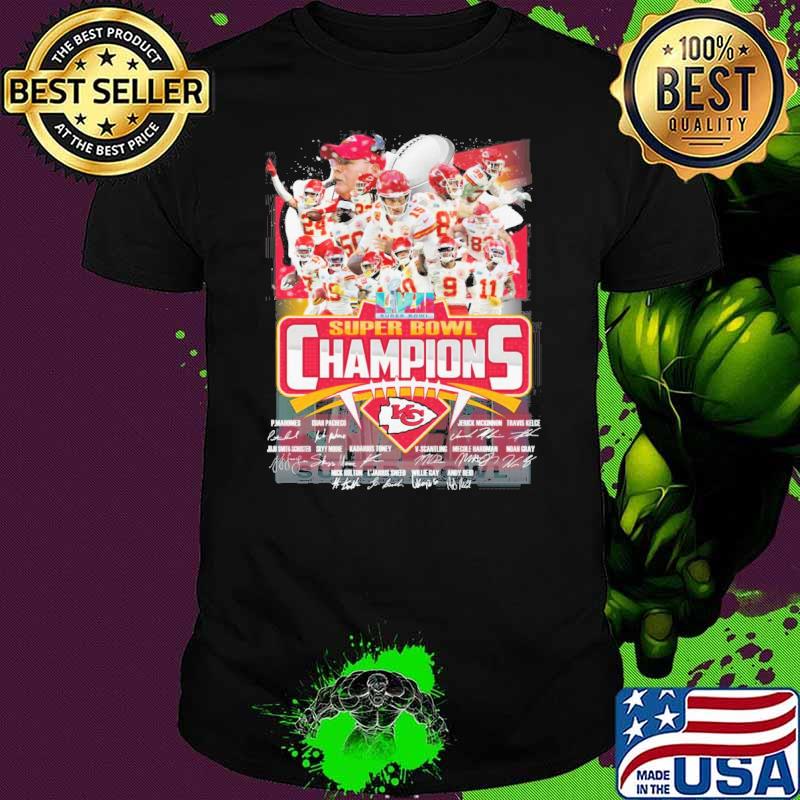 Kansas city Chiefs LVII super bowl champions signatures shirt