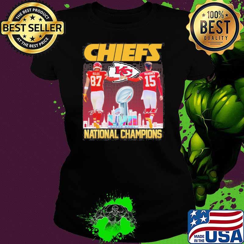 Kansas city Chiefs national champions Kelce Mahomes signatures s Ladies tee Kansas city Chiefs national champions Kelce Mahomes signatures s Ladies tee