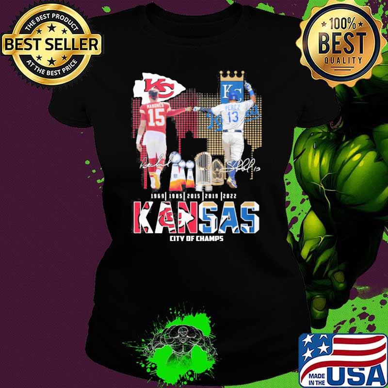 Kansas city Chiefs of champs royals signatures s Ladies tee Kansas city Chiefs of champs royals signatures s Ladies tee