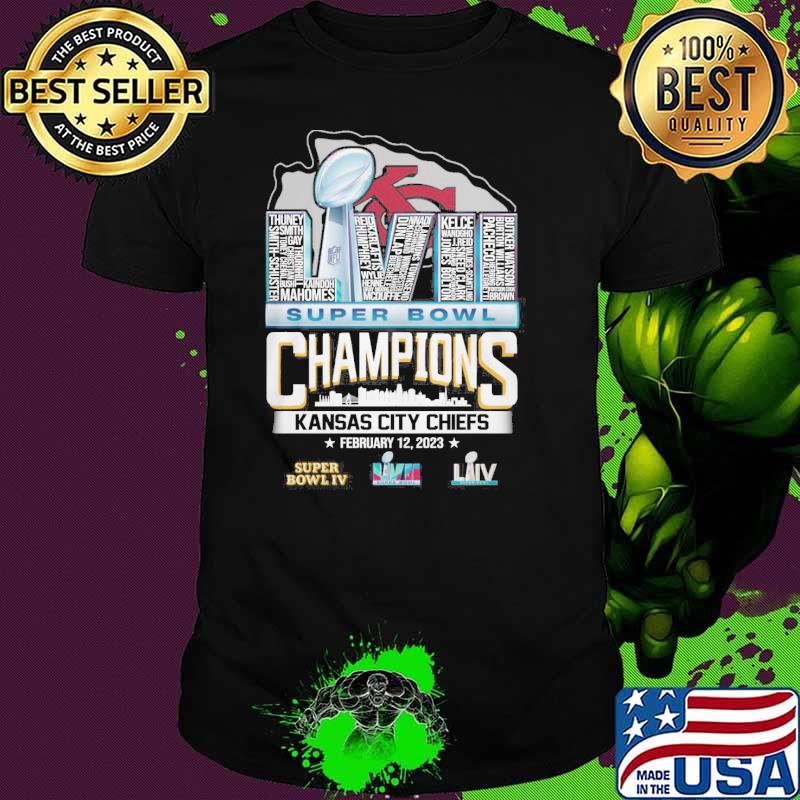Kansas city Chiefs super bowl champions february 12,2023 LVII shirt